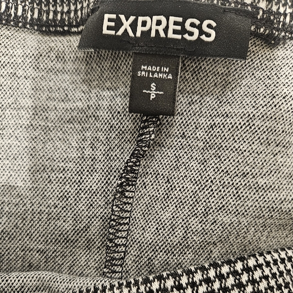 Express Plaid Tube Mini Dress With Red Stripes, Size Small, Black, White And Red - Picture 4 of 4